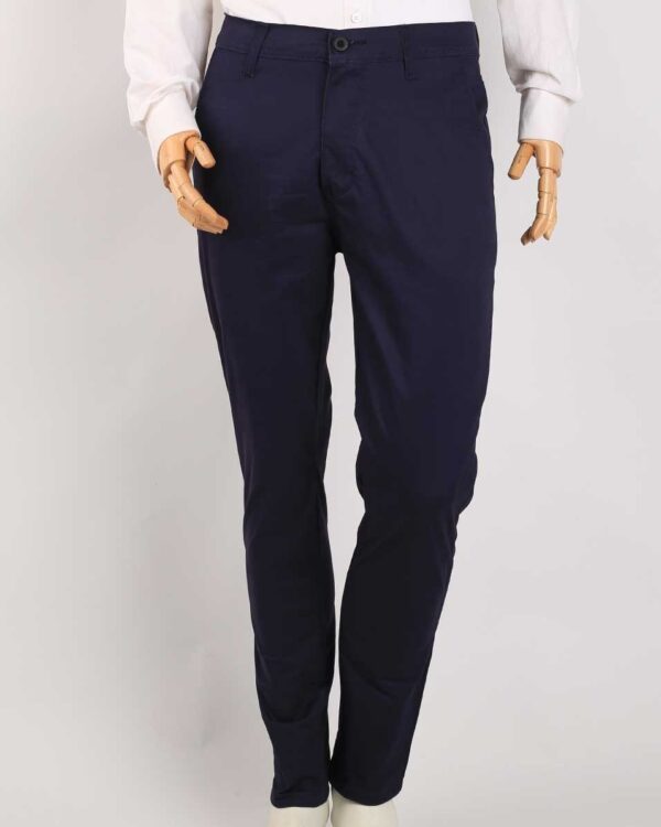 Smart Fit Navy Blue Gabardine Pants