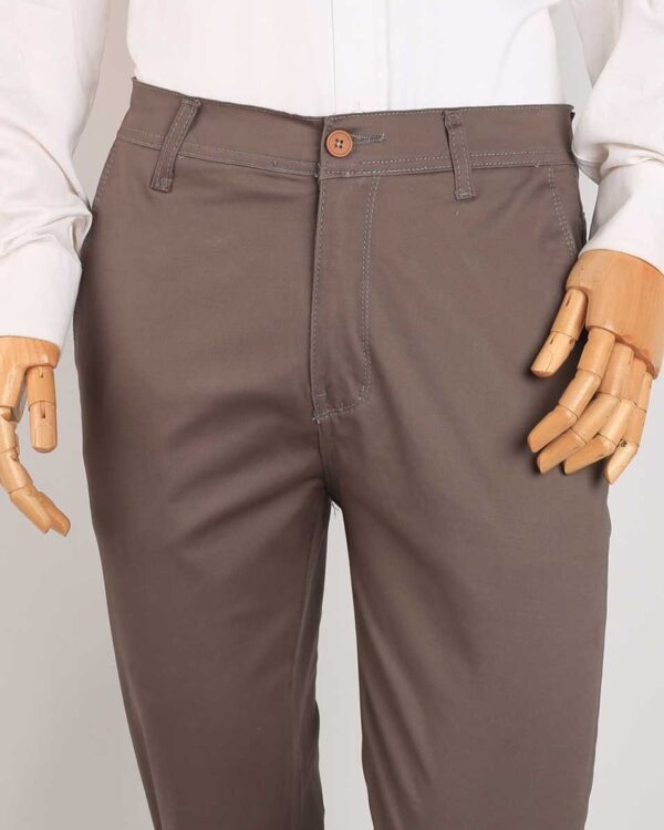 Smart Fit Grey Gabardine Pants - Image 2