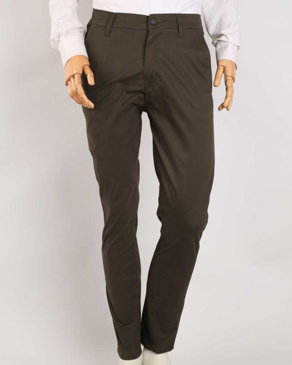 Smart Fit Olive Green Gabardine Pants