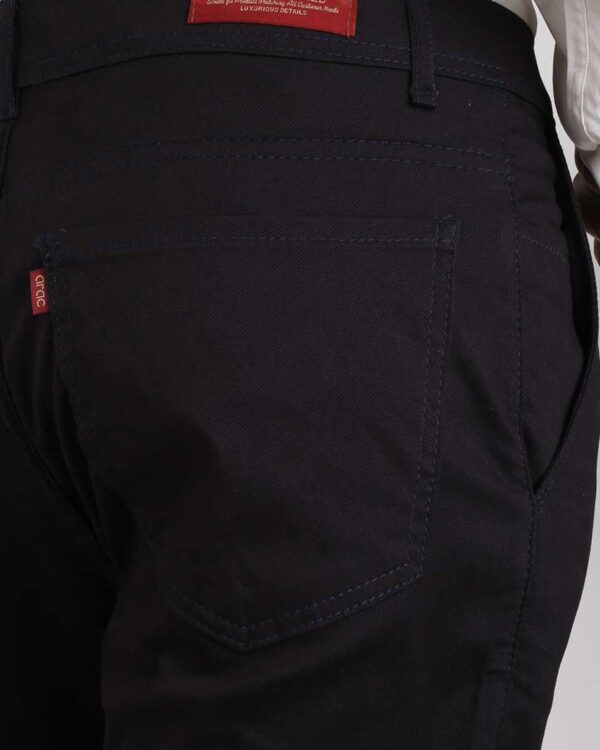 Smart Fit Navy Blue Gabardine Pants - Image 4