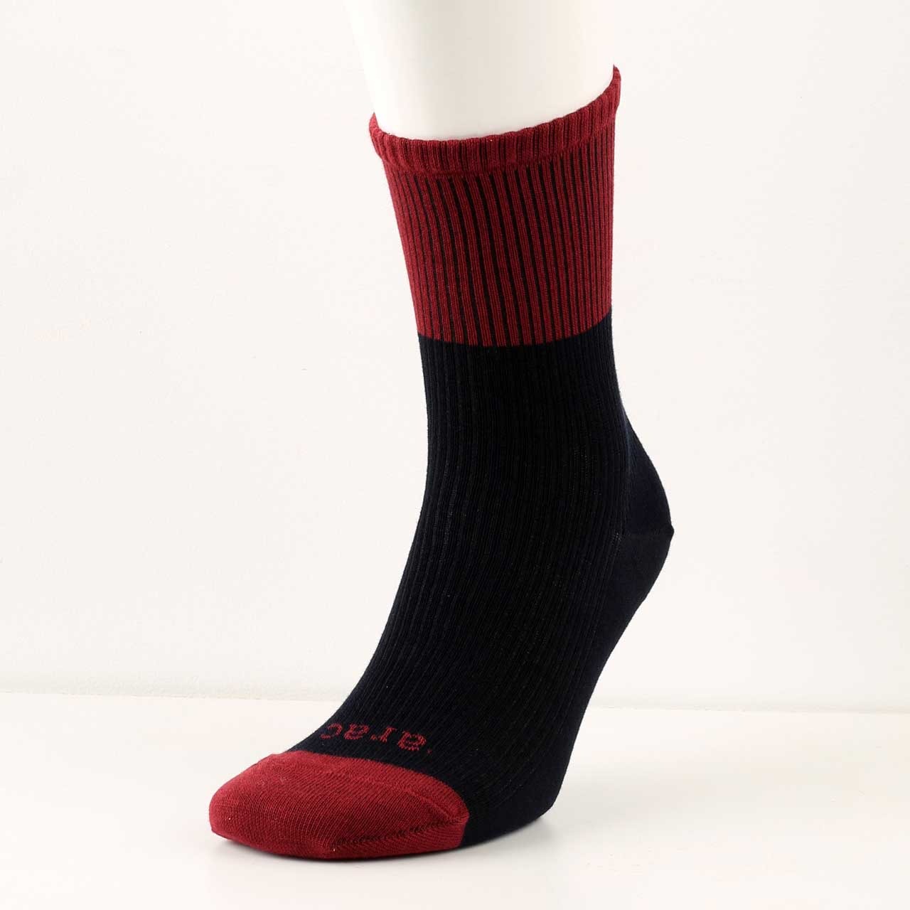 Maroon & Navy Blue Cotton Socks