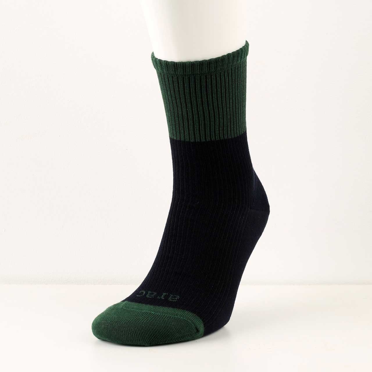 Green & Navy Blue Cotton Socks