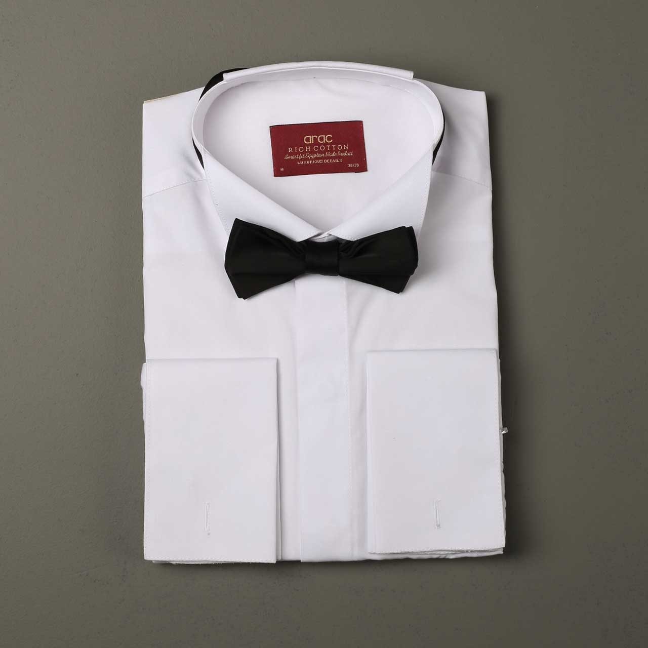 Smart Fit White Tuxedo shirt