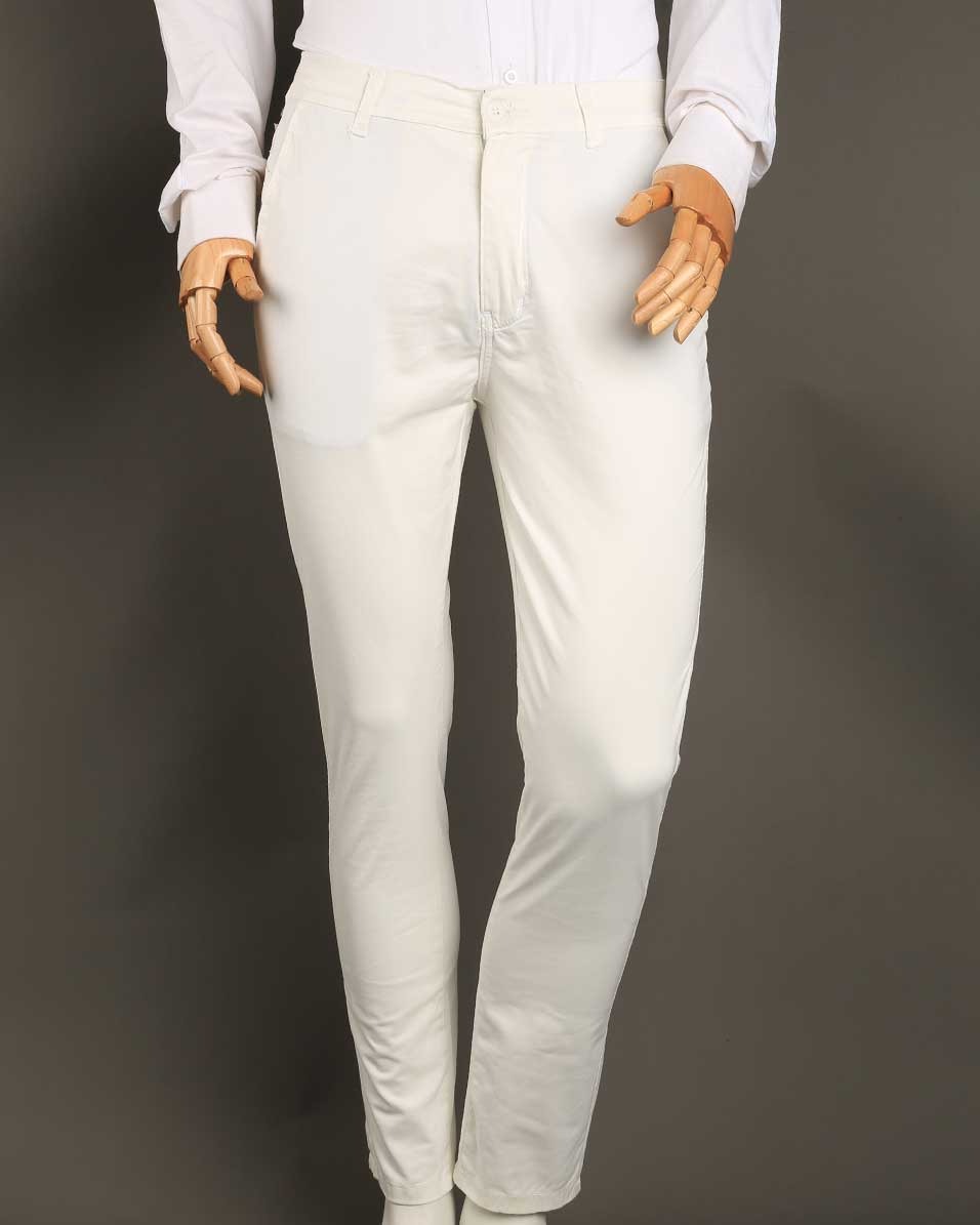 Smart Fit White Gabardine Pants
