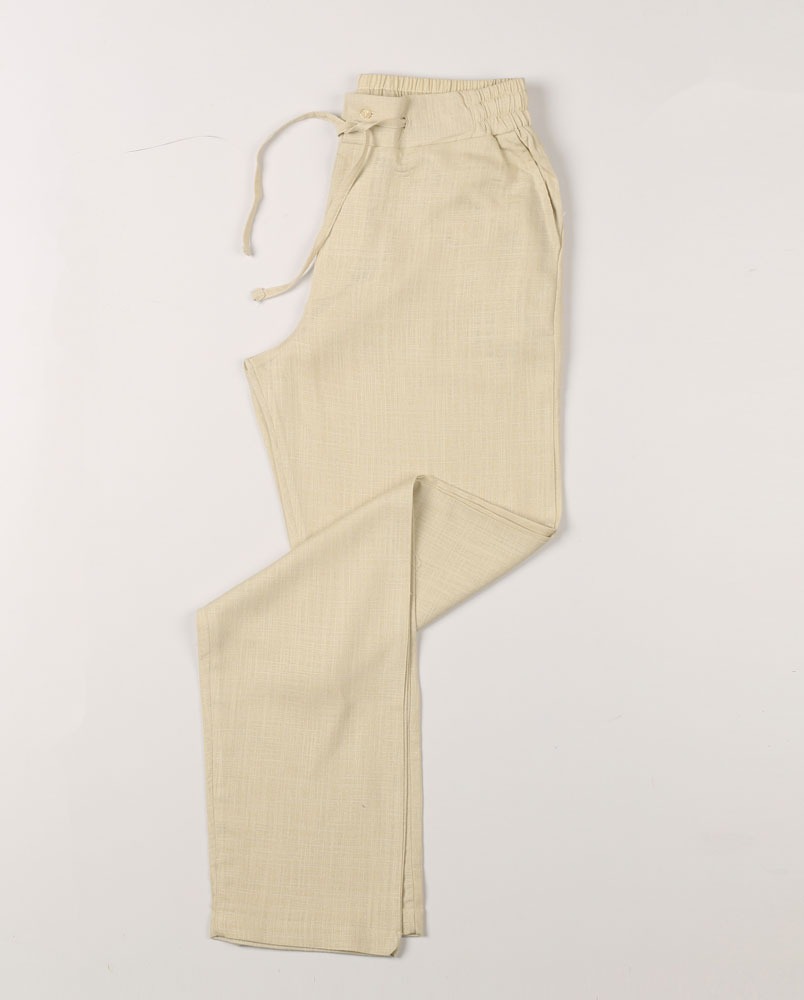 Linen Viscose Beige Sweet Pants