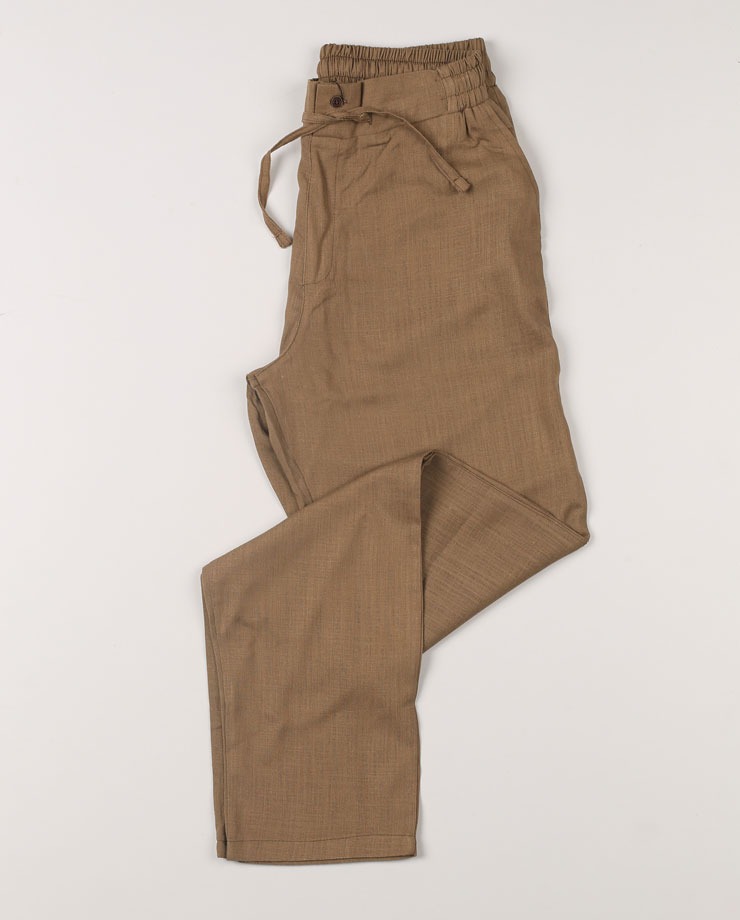 Linen Viscose Coffee Sweet Pants