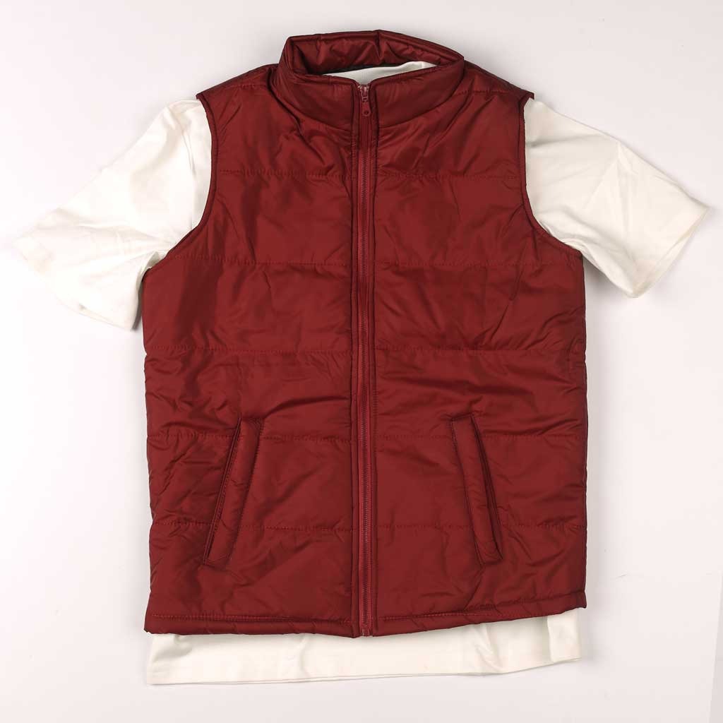 Smart Fit Maroon Puffer Vest