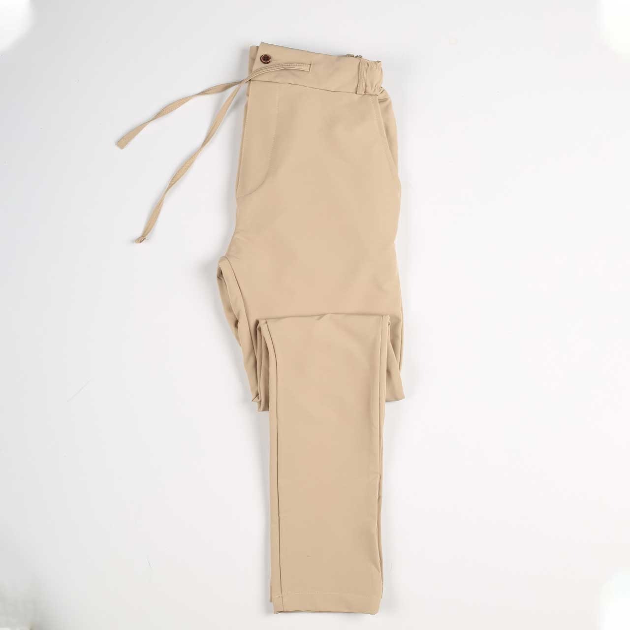 beige soft nylon pants
